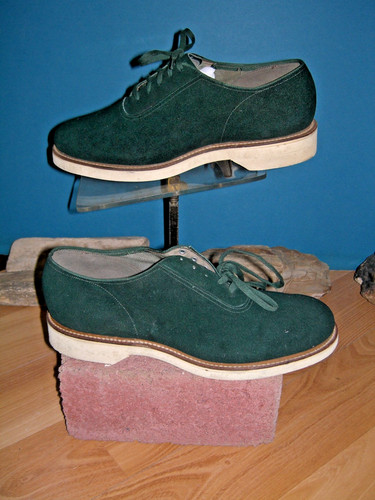Vintage 1950 green suede - vintage,